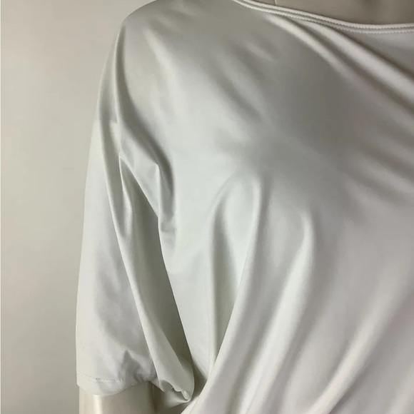 Athleta Sz XS Sunlover Hilo SPF 50+ Dress White Nylon Spandex Asymmetric - Picture 3 of 9